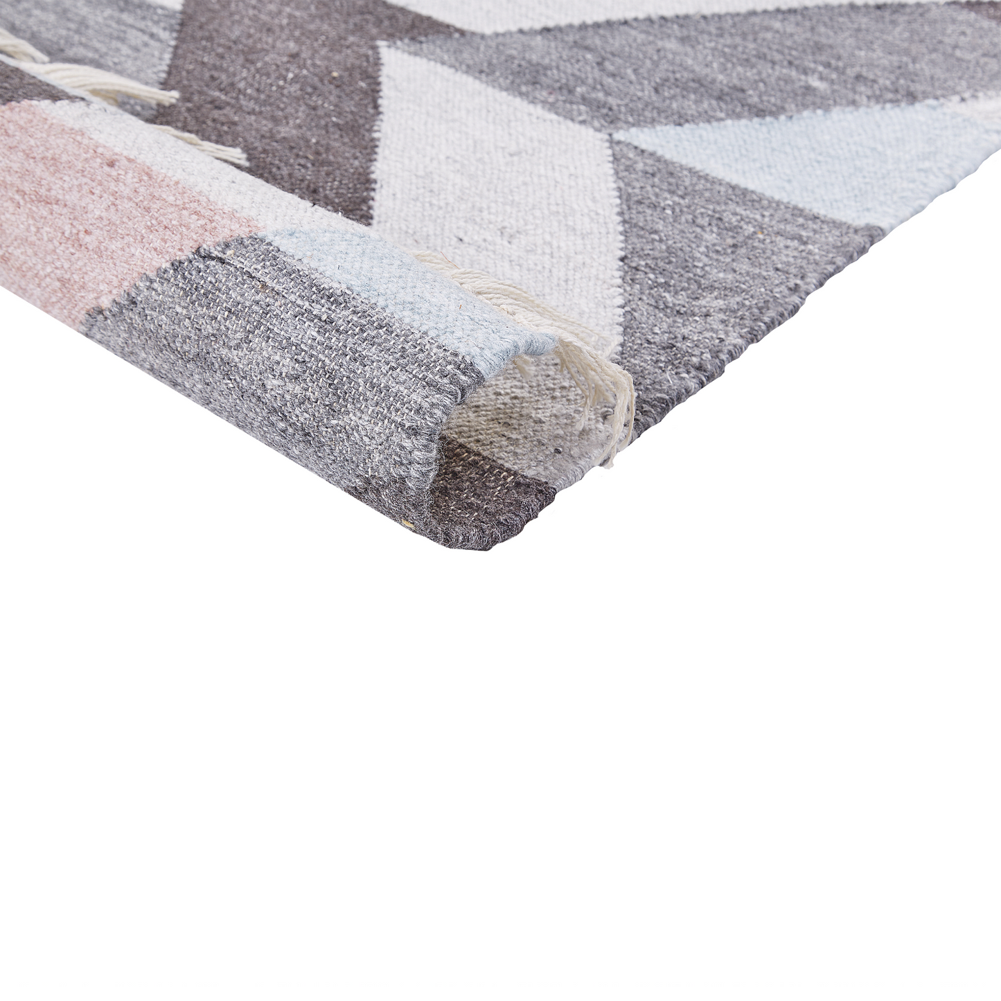 Handwoven Multicolour Jute Area Rug 80 x 150cm with Tassels Boho Style