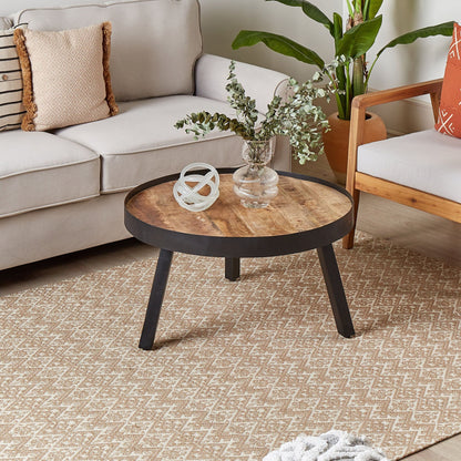 Area Rug Beige Jute 160 x 230cm Geometric Flat Weave
