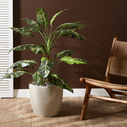 Plant Pot White Fibre Clay 36 x 36 x 32 Round Weatherproof