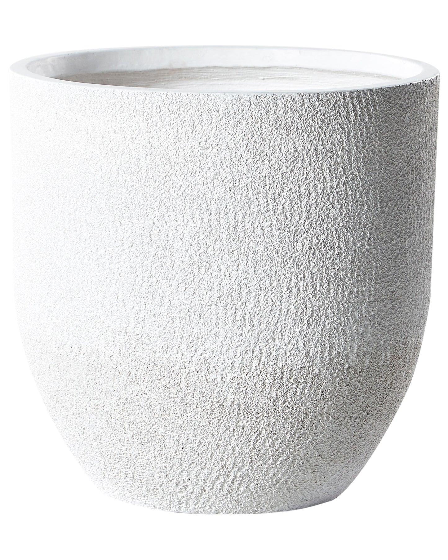White Fibre Clay Plant Pot Round 46 x 46 x 46cm Weather Resistant