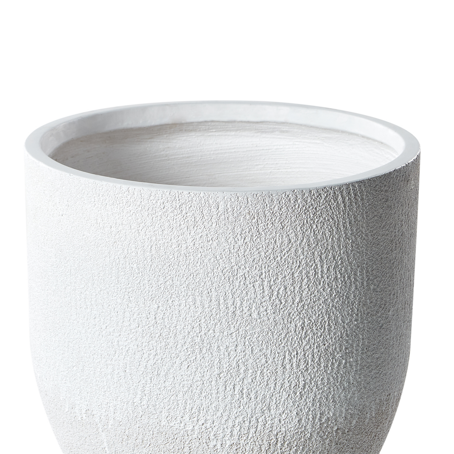 White Fibre Clay Plant Pot 46 x 46 x 46cm Weather Resistant