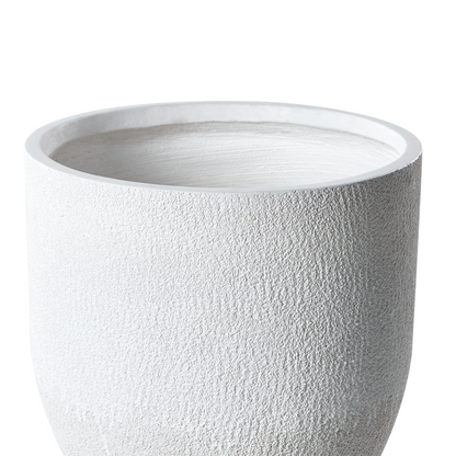 White Fibre Clay Plant Pot 46 x 46 x 46cm Weather Resistant