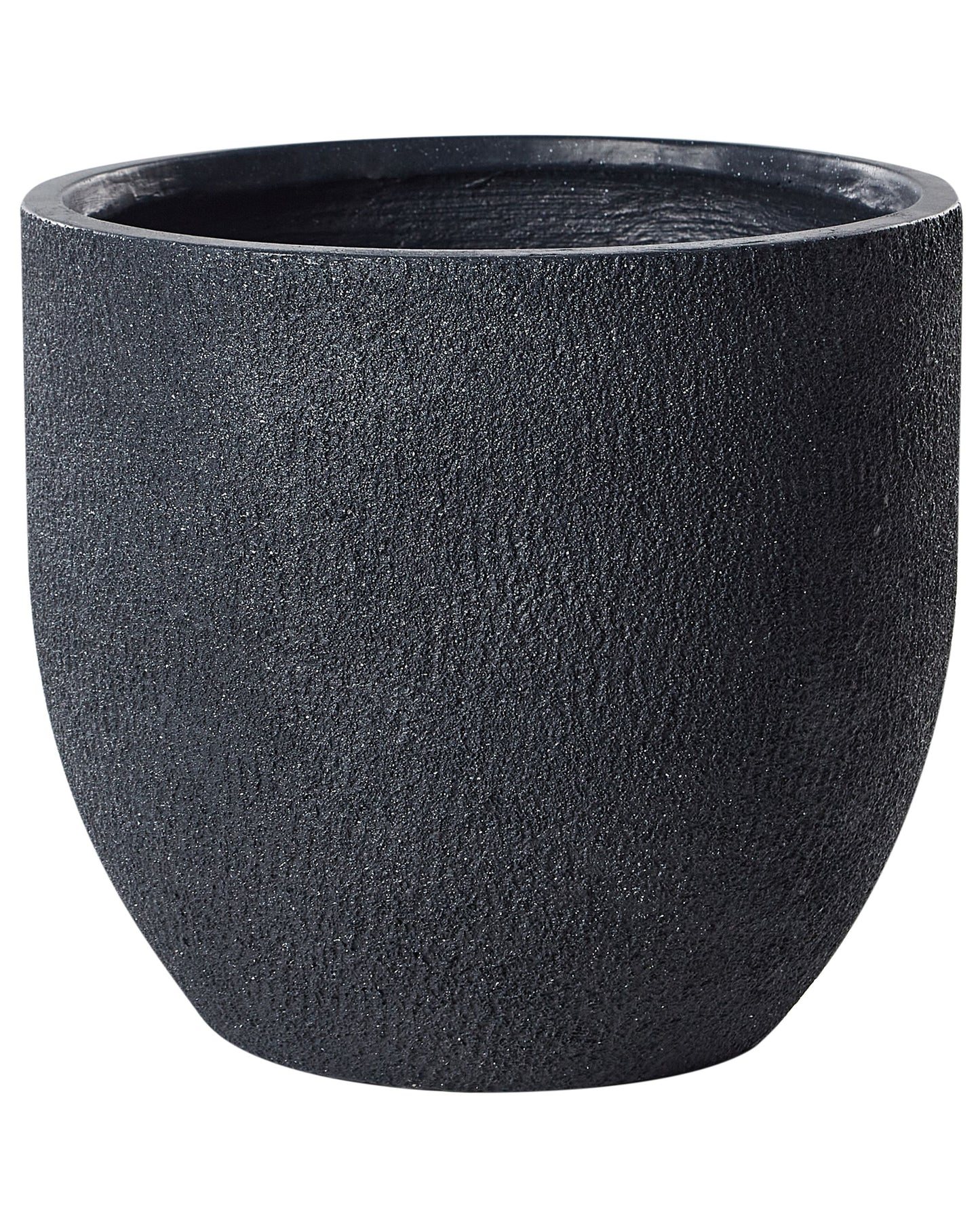Everstone Dark Grey Fibre Clay Plant Pot Round Weather Resistant Outdoor 36 x 36 x 32cm Durable Planter
