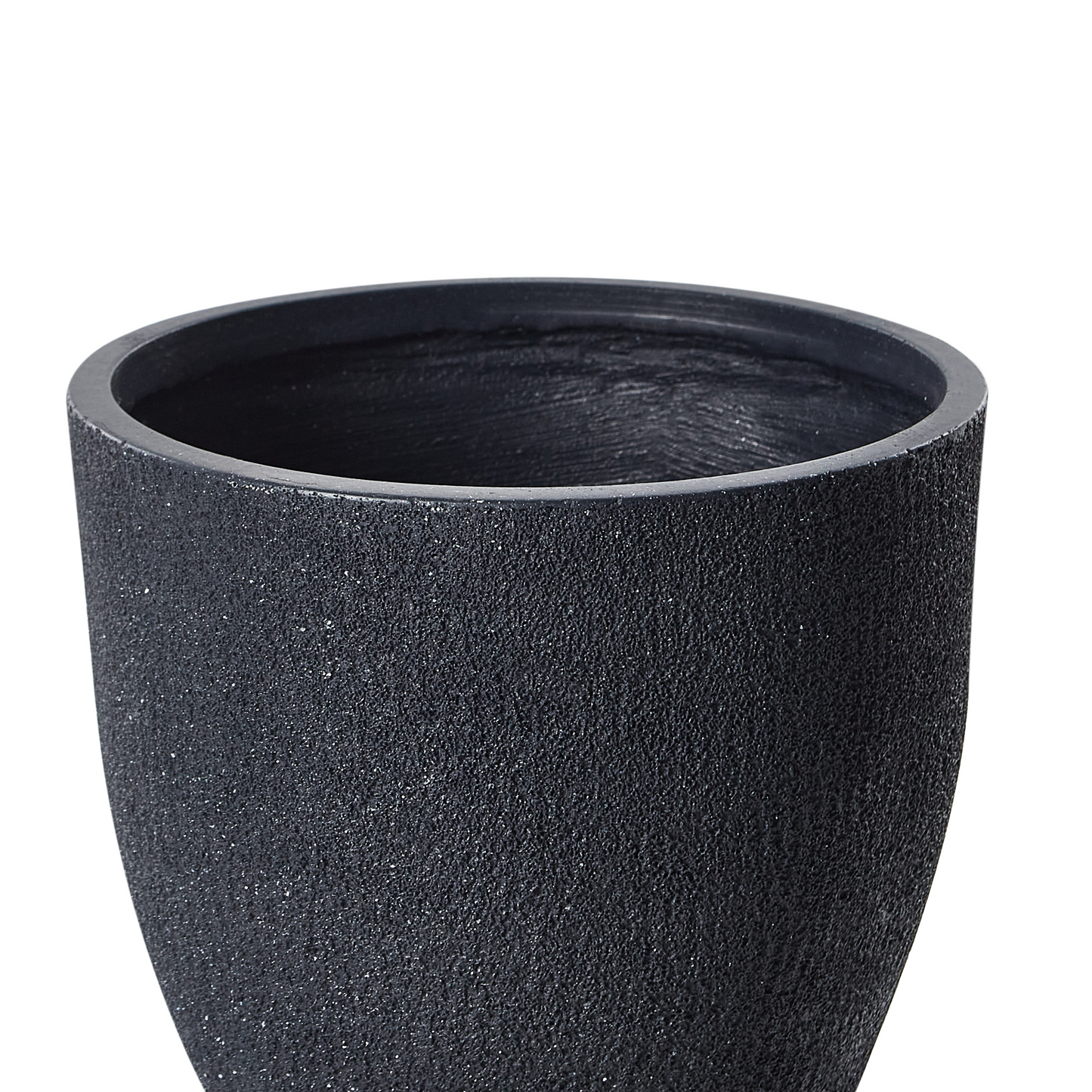 Everstone Dark Grey Fibre Clay Plant Pot Round Weather Resistant Outdoor 36 x 36 x 32cm Durable Planter