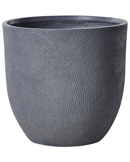 Fibre Clay Round Plant Pot 55cm Grey Weather Resistant