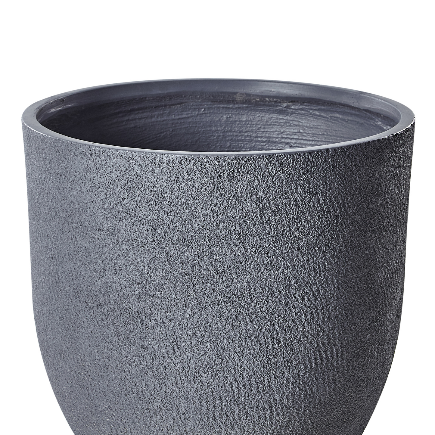 Fibre Clay Round Plant Pot 55cm Grey Weather Resistant