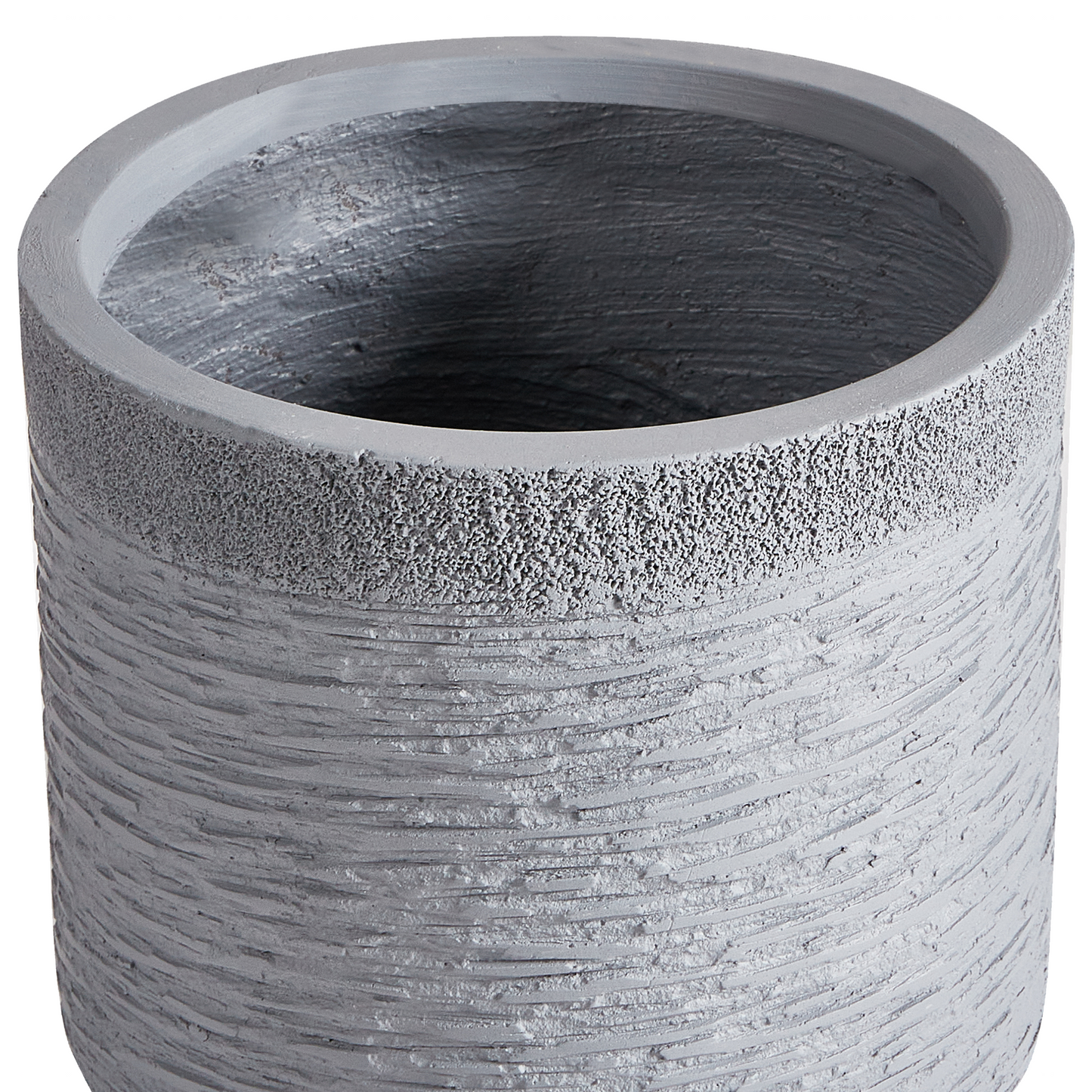 Verdant Plant Pot Grey Fibre Clay Round 26 x 26 x 25cm Weather Resistant
