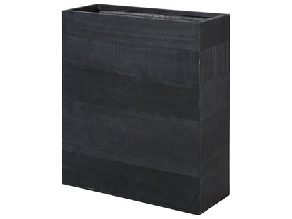 Black Fibre Clay Rectangle Plant Pot Planter Durable 60 x 22 x 72cm Outdoor Indoor