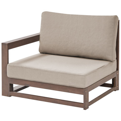Garden Acacia 4 Seater Sofa Set With Coffee Table Cushions