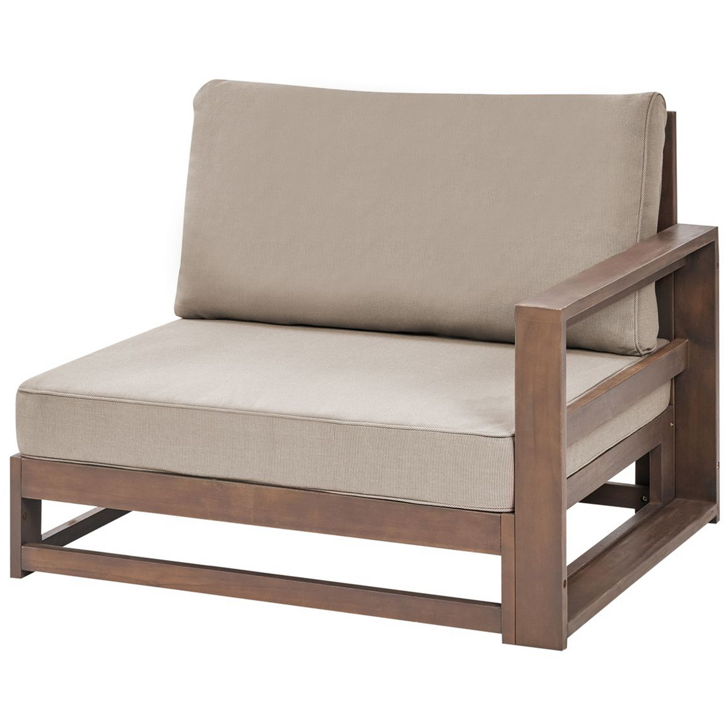 Garden Acacia 4 Seater Sofa Set With Coffee Table Cushions