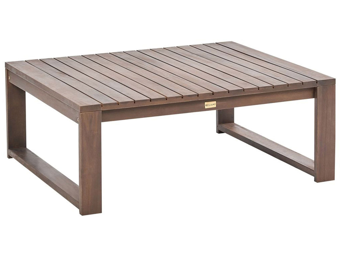 Dark Acacia Wood Coffee Table 90 x 75 Outdoor Modern Design