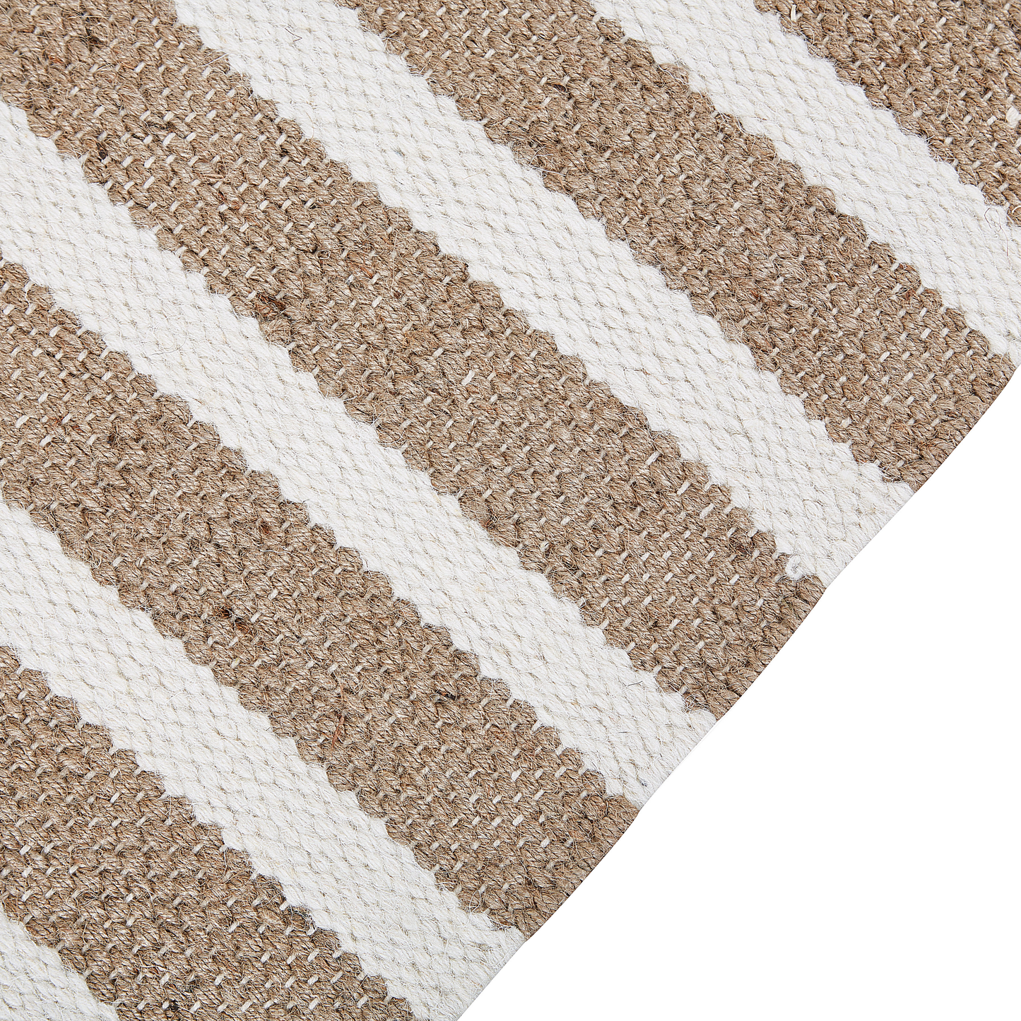 Multicolour Wool Jute Area Rug 80 x 150 Handwoven Tassels