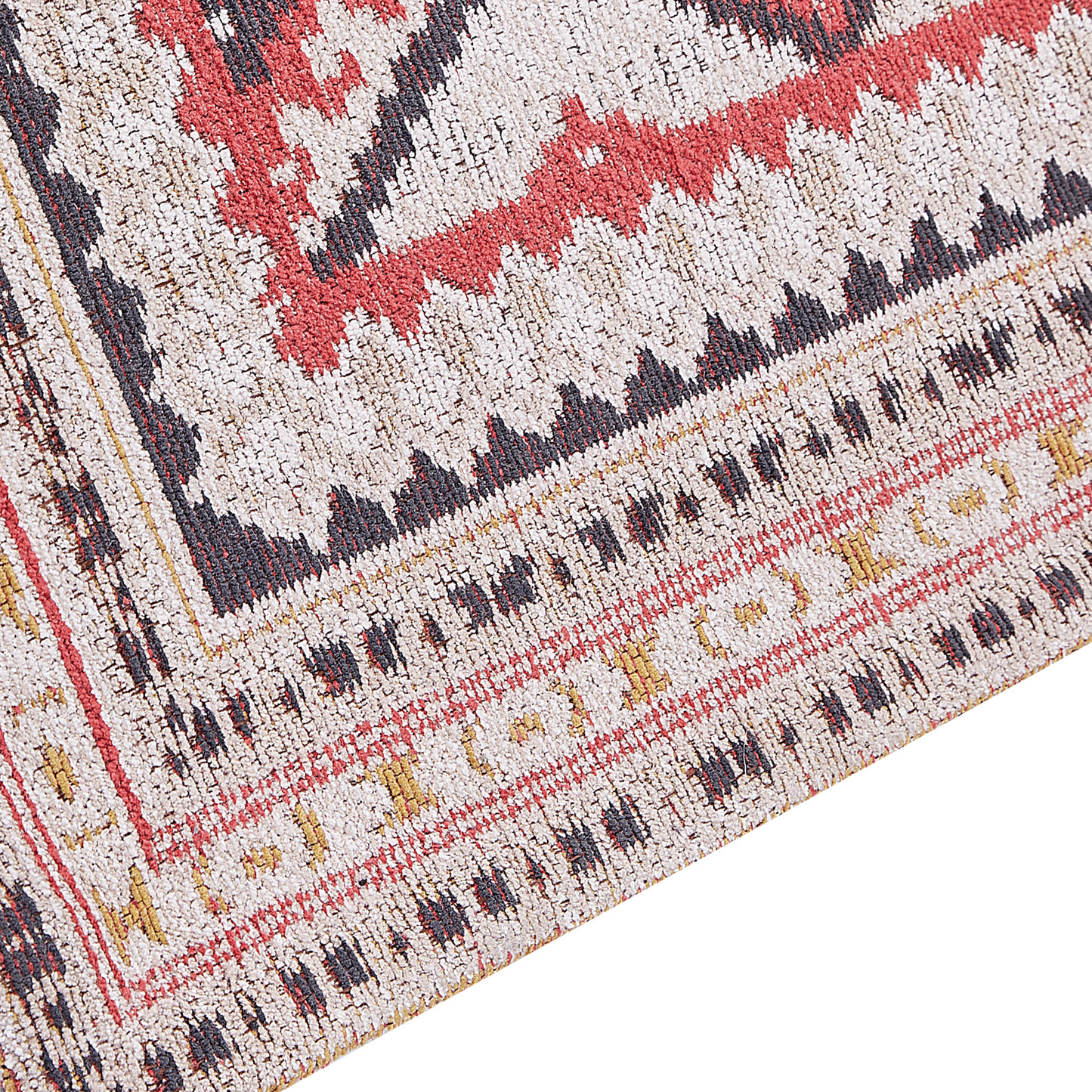 Area Rug Multicolour Cotton 80 By 150cm Modern Geometric Pattern Soft Floor Decor