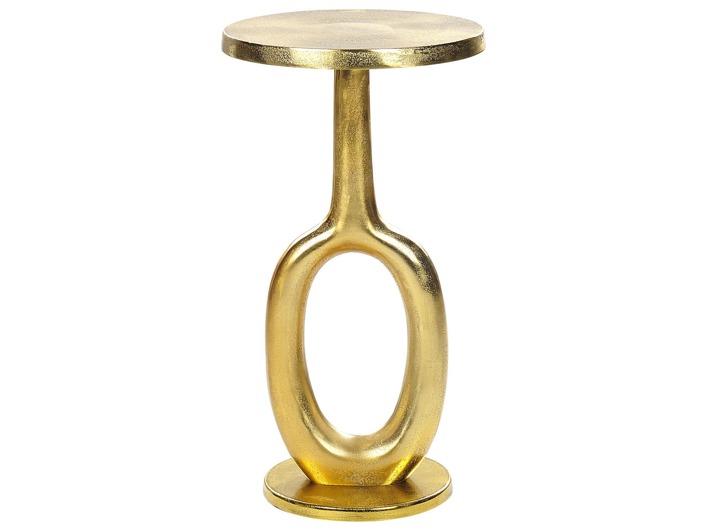 Auric Home Side Table Gold Metal Distressed Aluminium Top 29 X 29cm Retro Design Home Decor For Living Rooms
