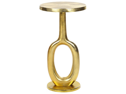 Auric Home Side Table Gold Metal Distressed Aluminium Top 29 X 29cm Retro Design Home Decor For Living Rooms