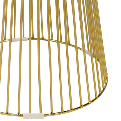 Side Table White Marble Top Gold Frame 42cm Round