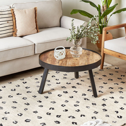 Cotton Rug Beige 160 x 230 Animal Motif Modern