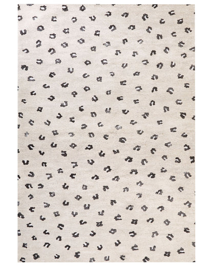 Cotton Rug Beige 160 x 230 Animal Motif Modern