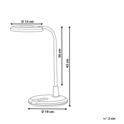 LED Desk Lamp Black With Adjustable Arm Dimmer And Color Temperature Control