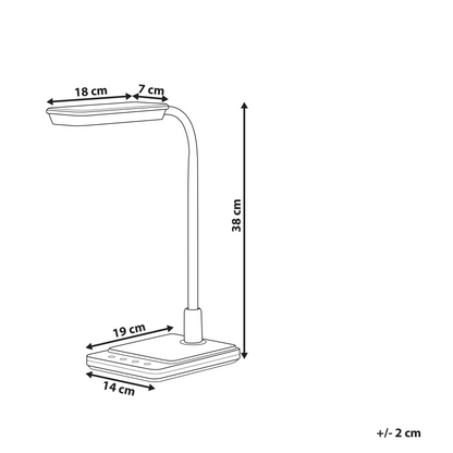LED Desk Lamp Black Adjustable Arm Dimmable Color Temperature