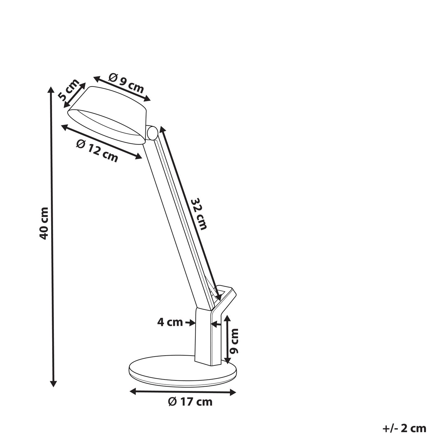 LED Desk Lamp White Color Temp Adjustable Arm Dimmer USB