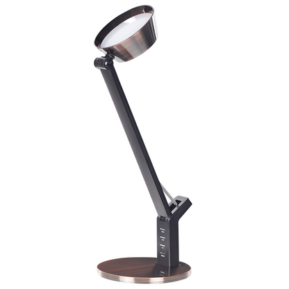 Copper Desk Lamp With Adjustable Arm Dimmer USB Port