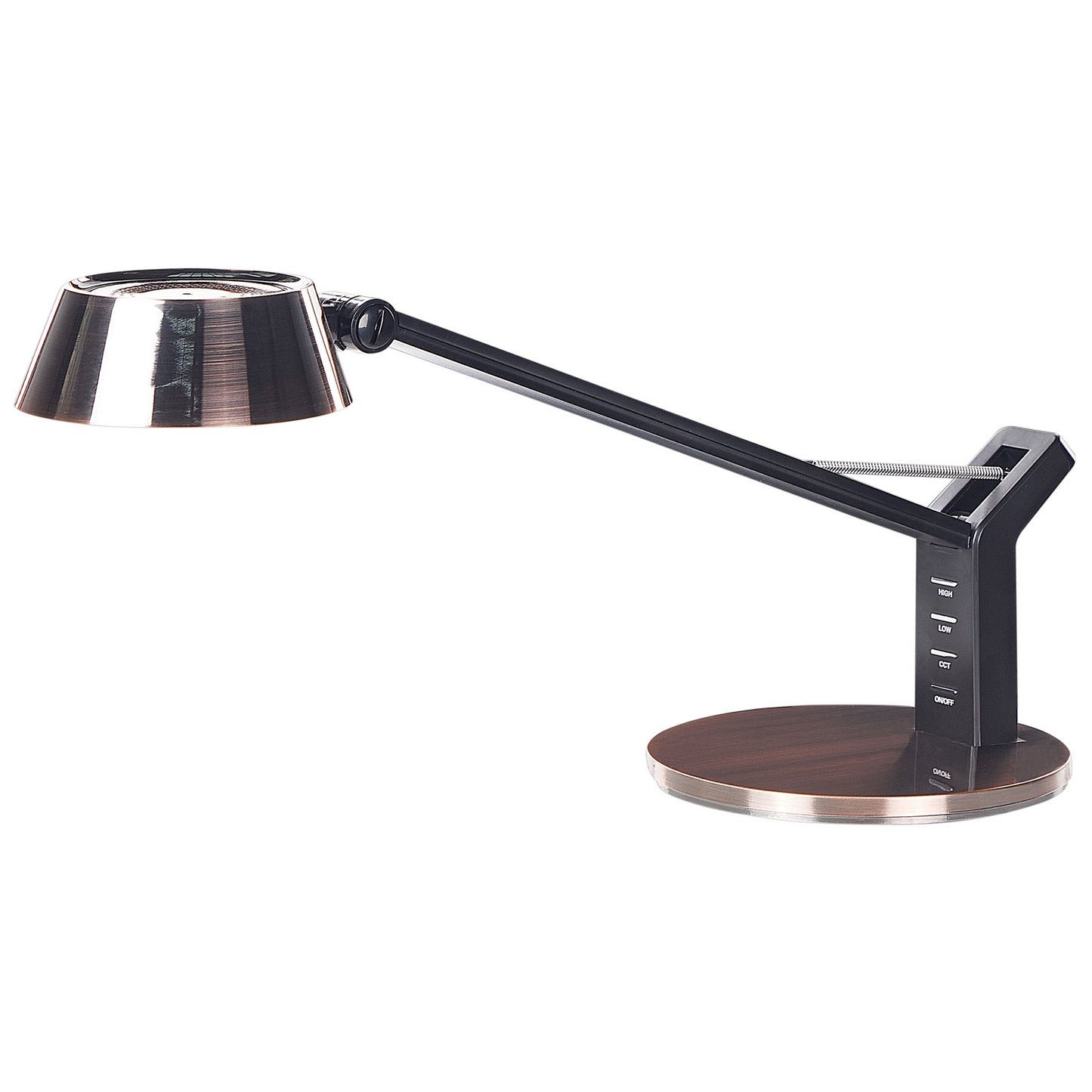 Copper Desk Lamp With Adjustable Arm Dimmer USB Port