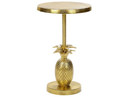 Living Pineapple End Table Gold Metal 29 x 29 x 49cm