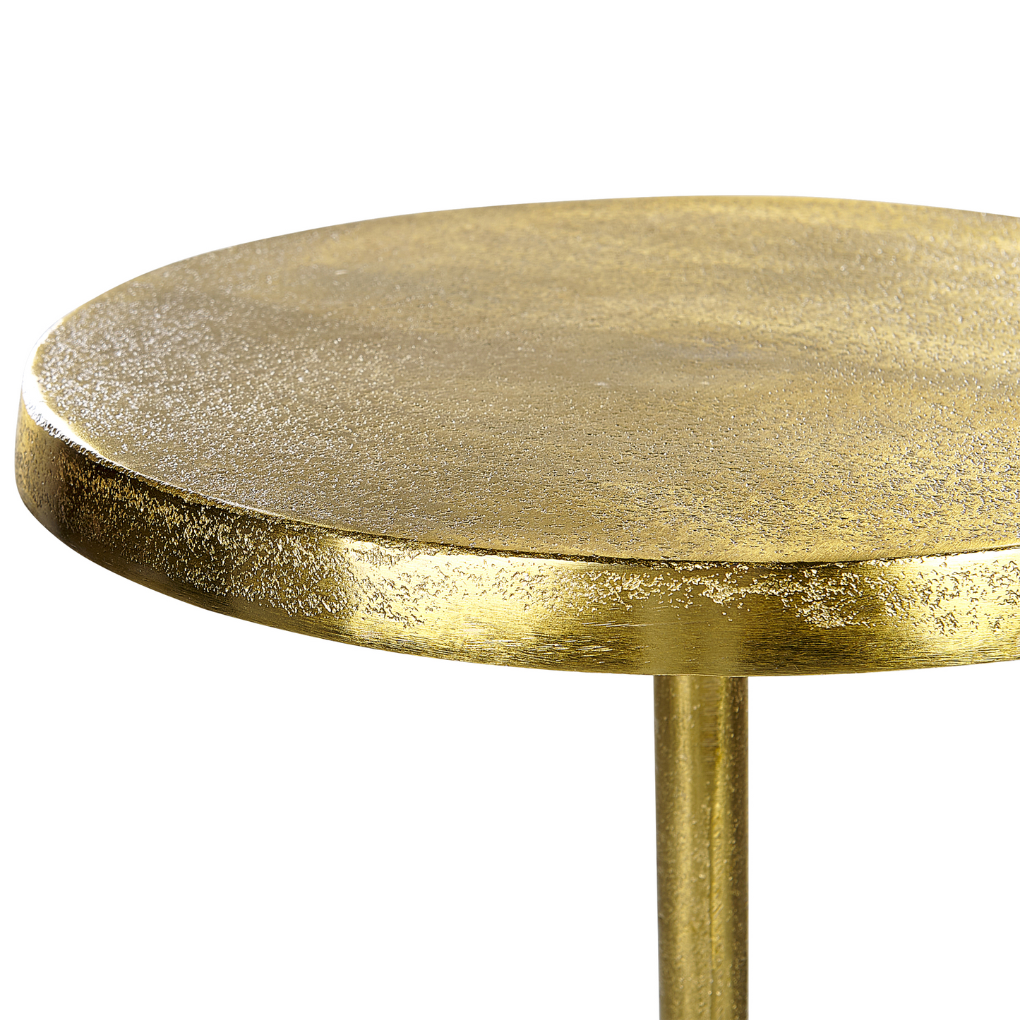 Living Pineapple End Table Gold Metal 29 x 29 x 49cm