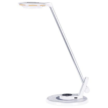 LED Desk Lamp Silver With Adjustable Arm Dimmer Color Temperature USB Port