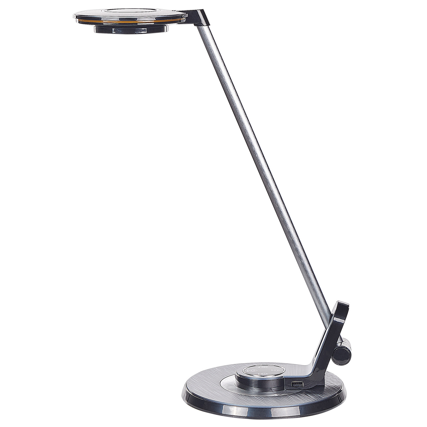 LED Desk Lamp Black Metal Adjustable Arm USB Port