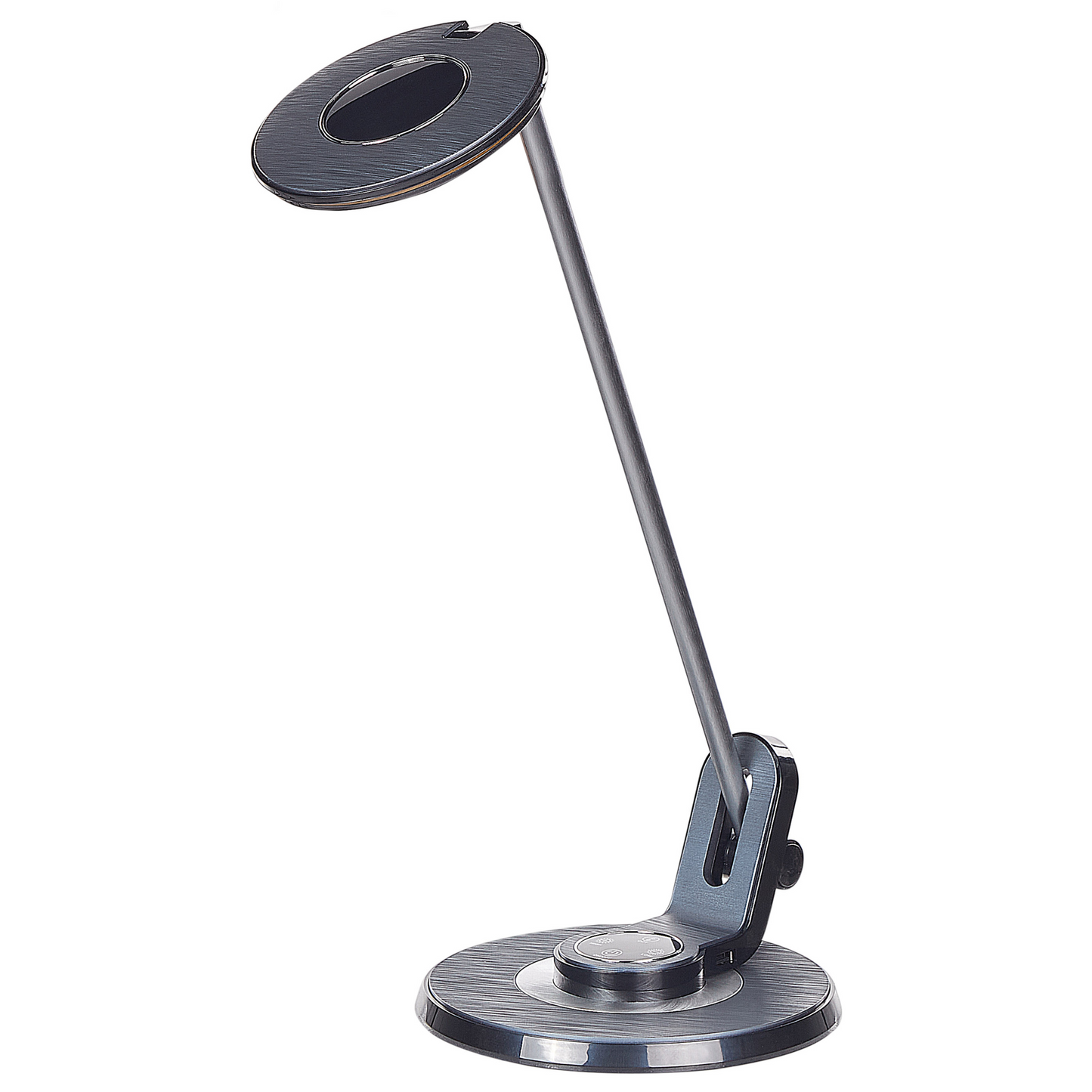 LED Desk Lamp Black Metal Adjustable Arm USB Port