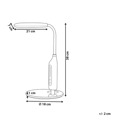 Candeeiro Desk Lamp LED Black With Adjustable Arm Dimmer Touch Control Color Temperature