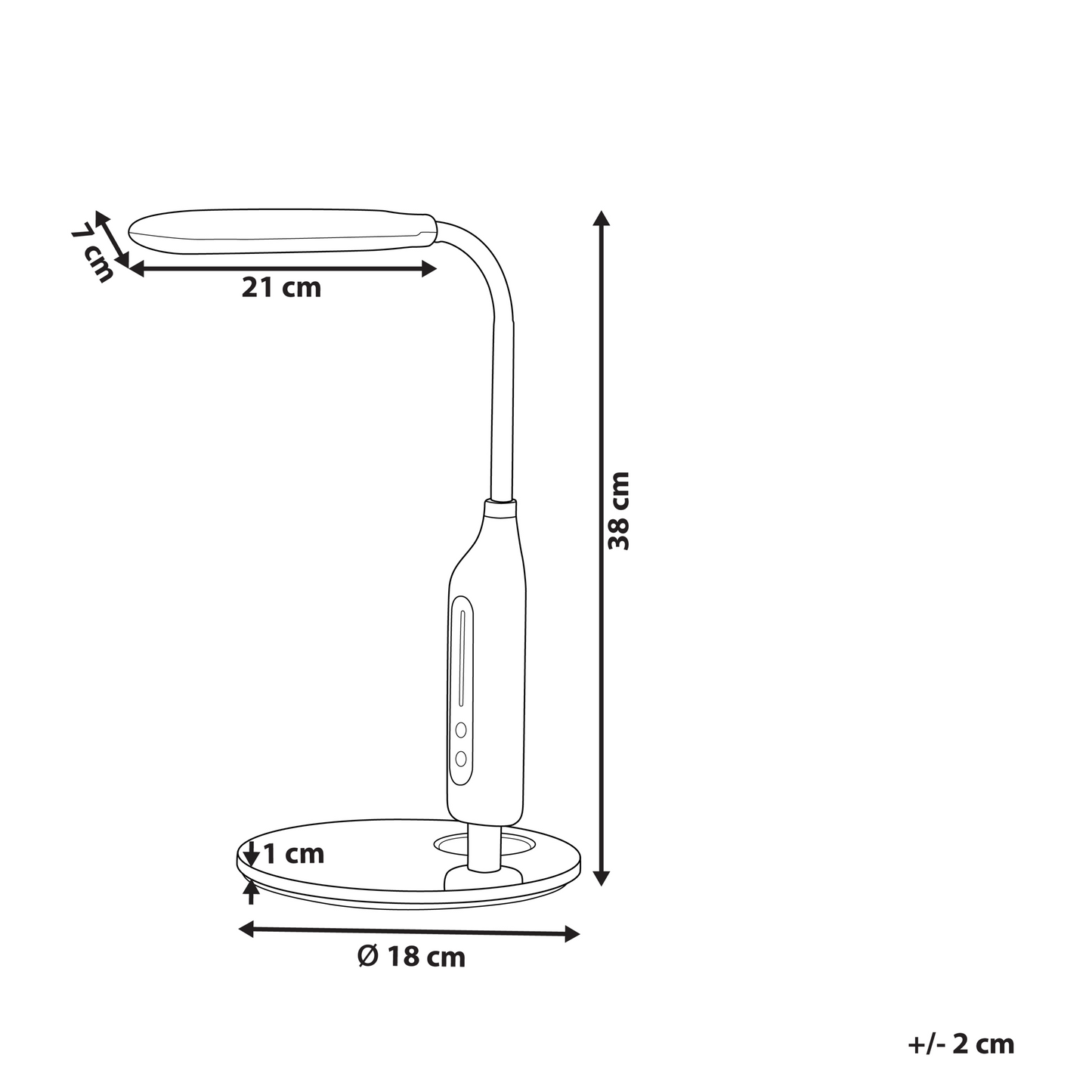 Desk Lamp White With Adjustable Arm Dimmer Color Temp