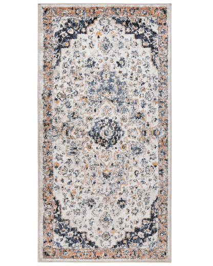 Beige Blue Oriental Vintage Area Rug 80 x 150cm