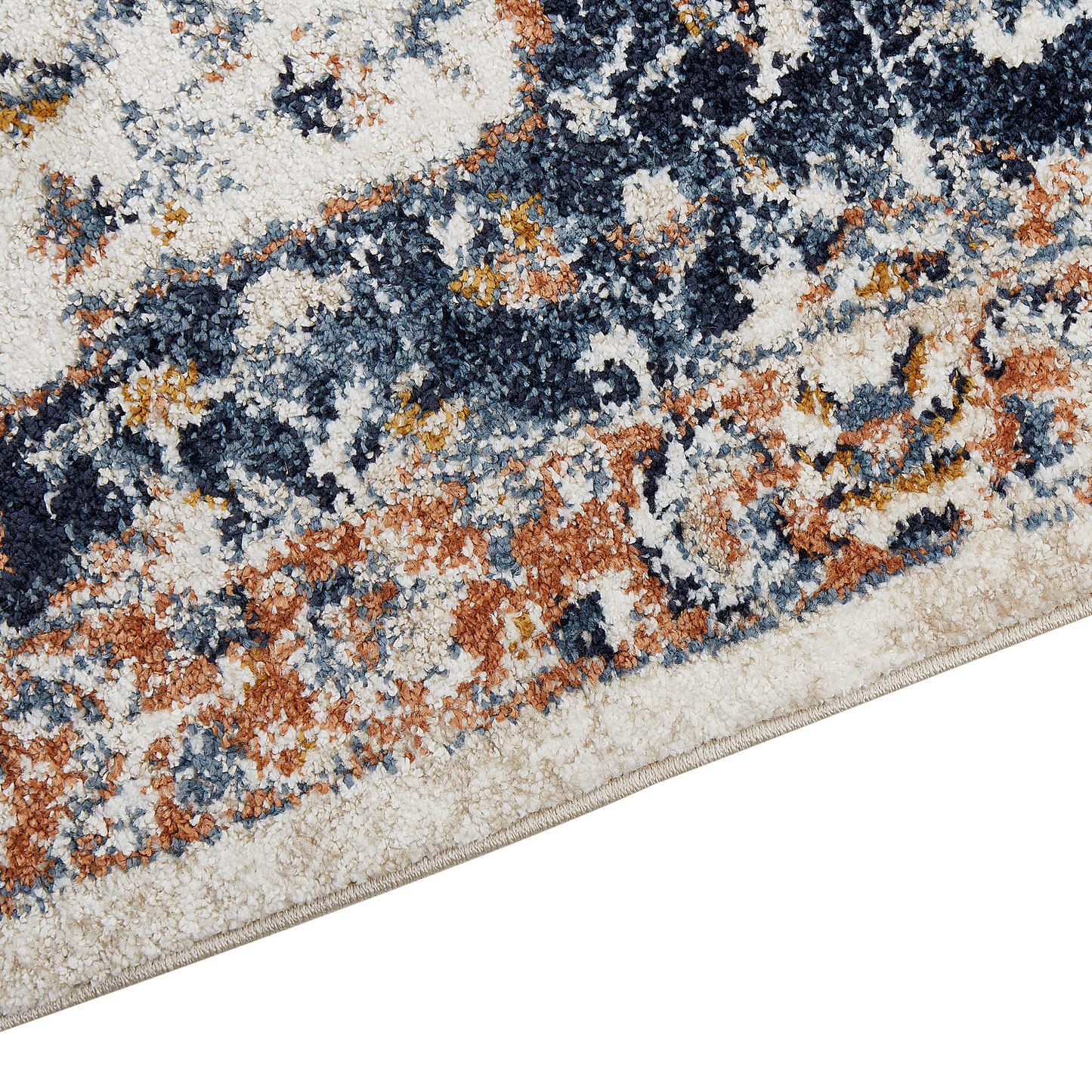Beige Blue Oriental Vintage Area Rug 80 x 150cm