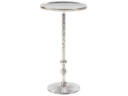 Silver Metal Round Side Table 32cm Geometric End Table