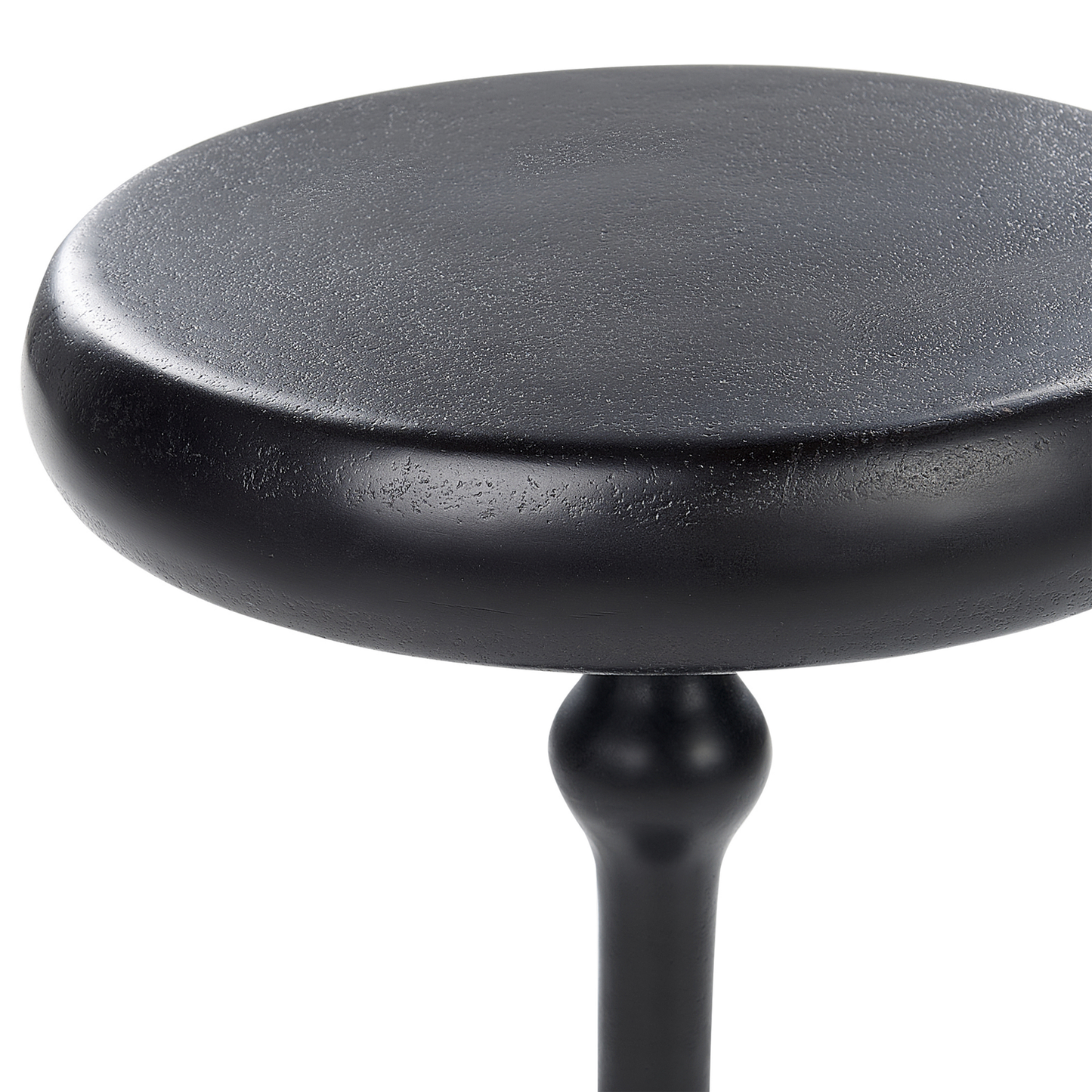 Black Metal Side Table 30cm Round Geometric End Table
