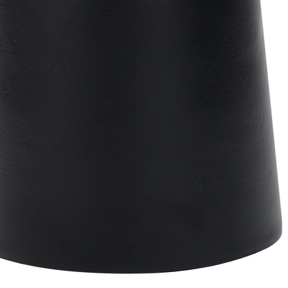Black Gold Metal Side Table 36cm Round Geometric End Table