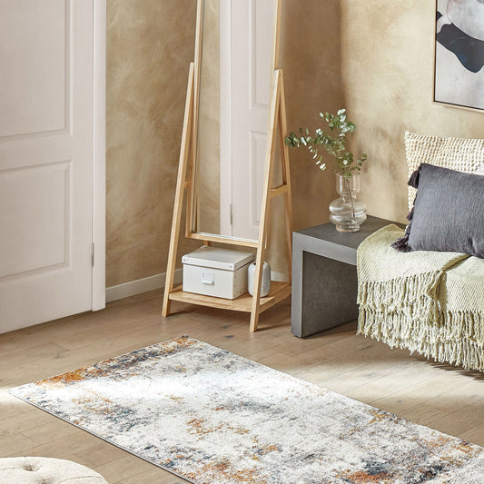 Area Rug Grey 80 x 300 Oriental Distressed