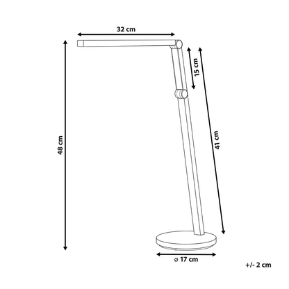 Desk LED Lamp White With Base Stepless Dimming Touch
