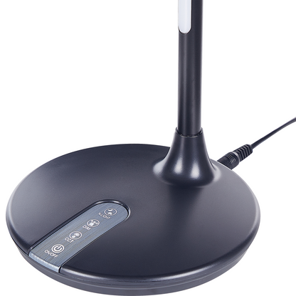Desk LED Lamp Black Aluminum With Base Double Dimming Touch