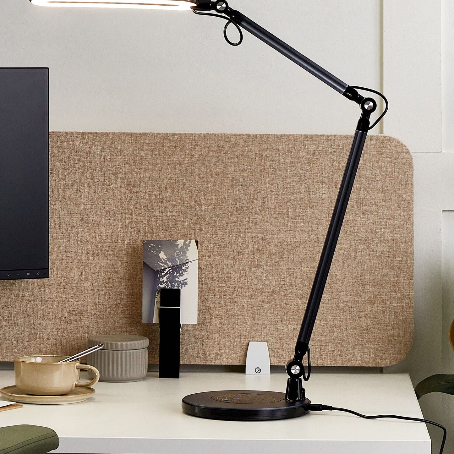 Desk LED Lamp Aluminum Black With Dual Dimming Touch Switch