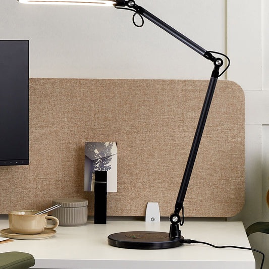 Desk LED Lamp Aluminum Black With Dual Dimming Touch Switch