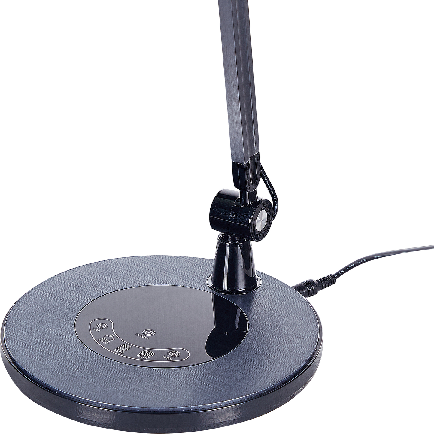 Desk LED Lamp Aluminum Black With Dual Dimming Touch Switch
