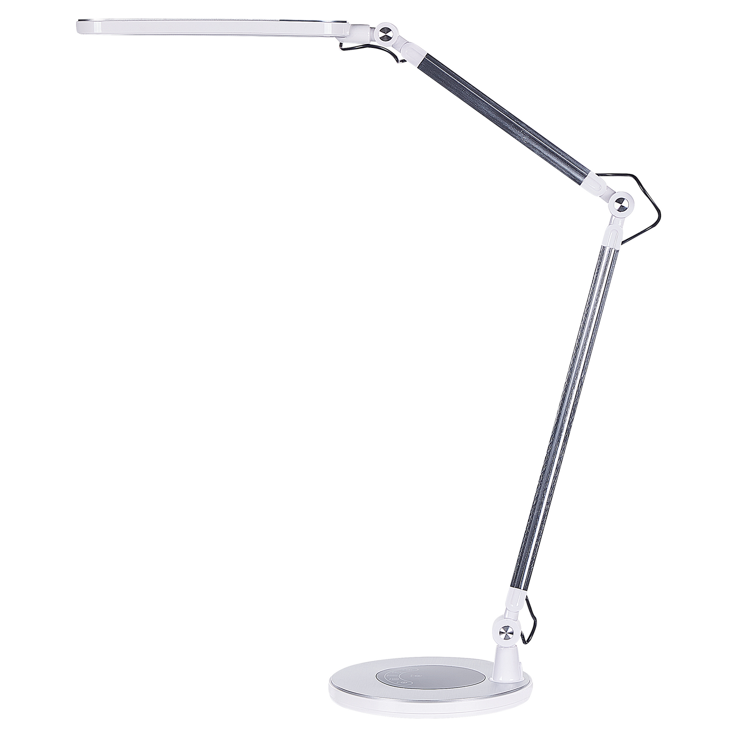 Desk LED Lamp Aluminum Silver With Base Double Dimming Touch