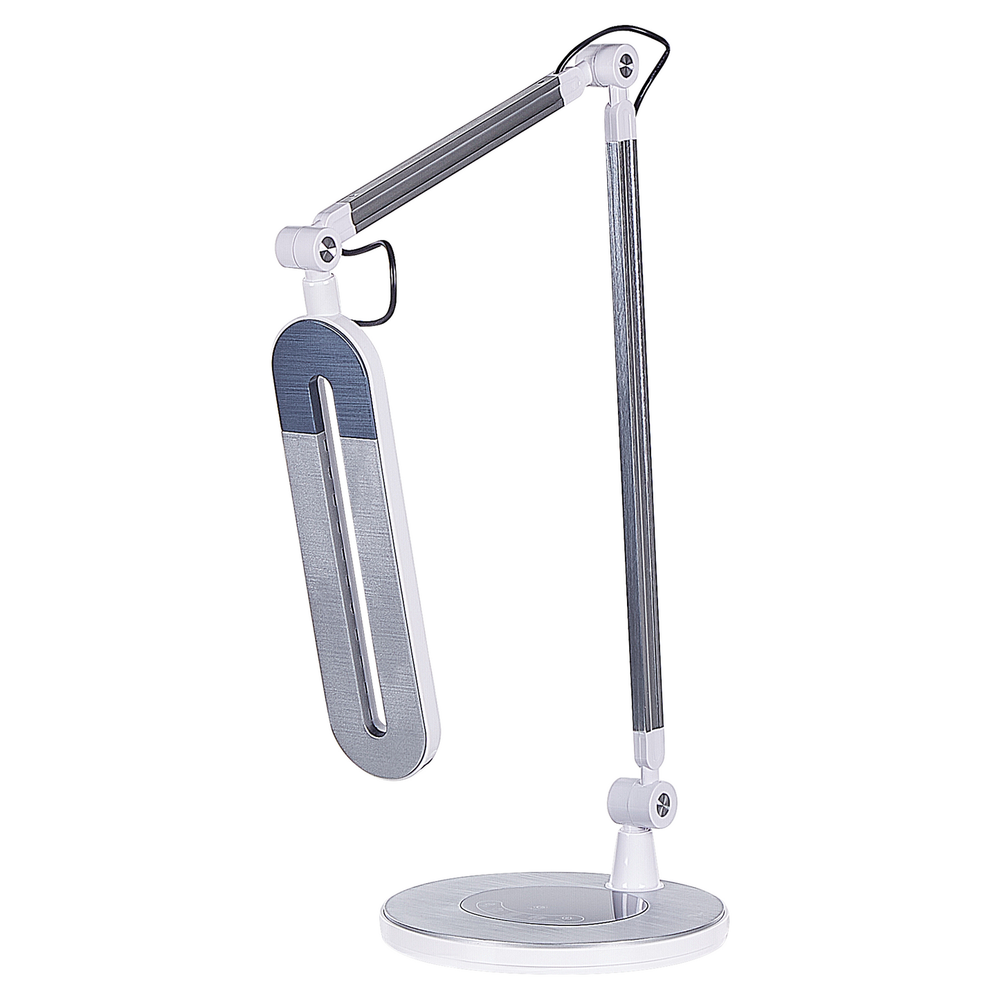 Desk LED Lamp Aluminum Silver With Base Double Dimming Touch