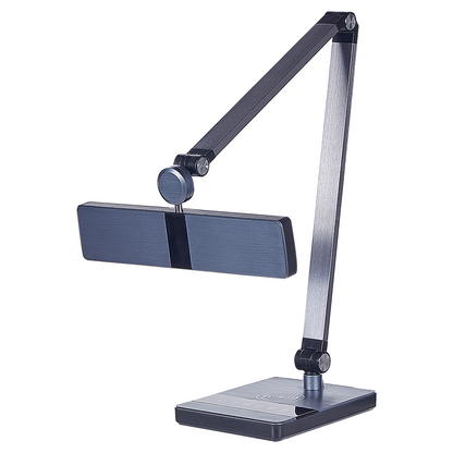 Desk LED Lamp Aluminum Black Stepless Dimming Touch Switch Wireless Charger Office Light
