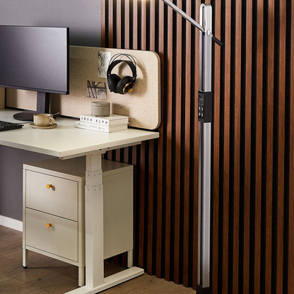 Dark Grey Floor Led Lamp 144cm Tall Dimmable Cct