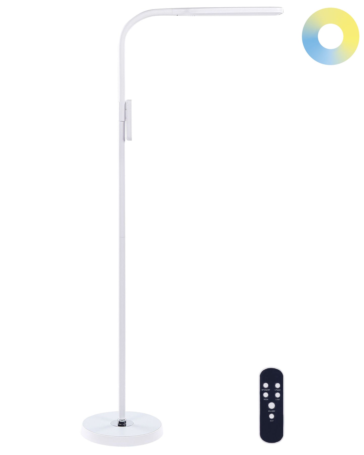 Floor LED Lamp 160cm White Remote Dimmer Modern Home Office